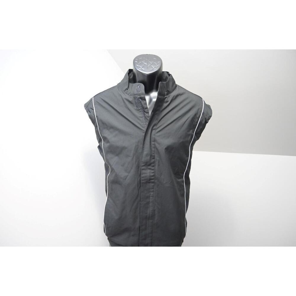 Galway Bay Golf Windbreaker Vest‎ Jacket Full Zip Black Mens Size Medium